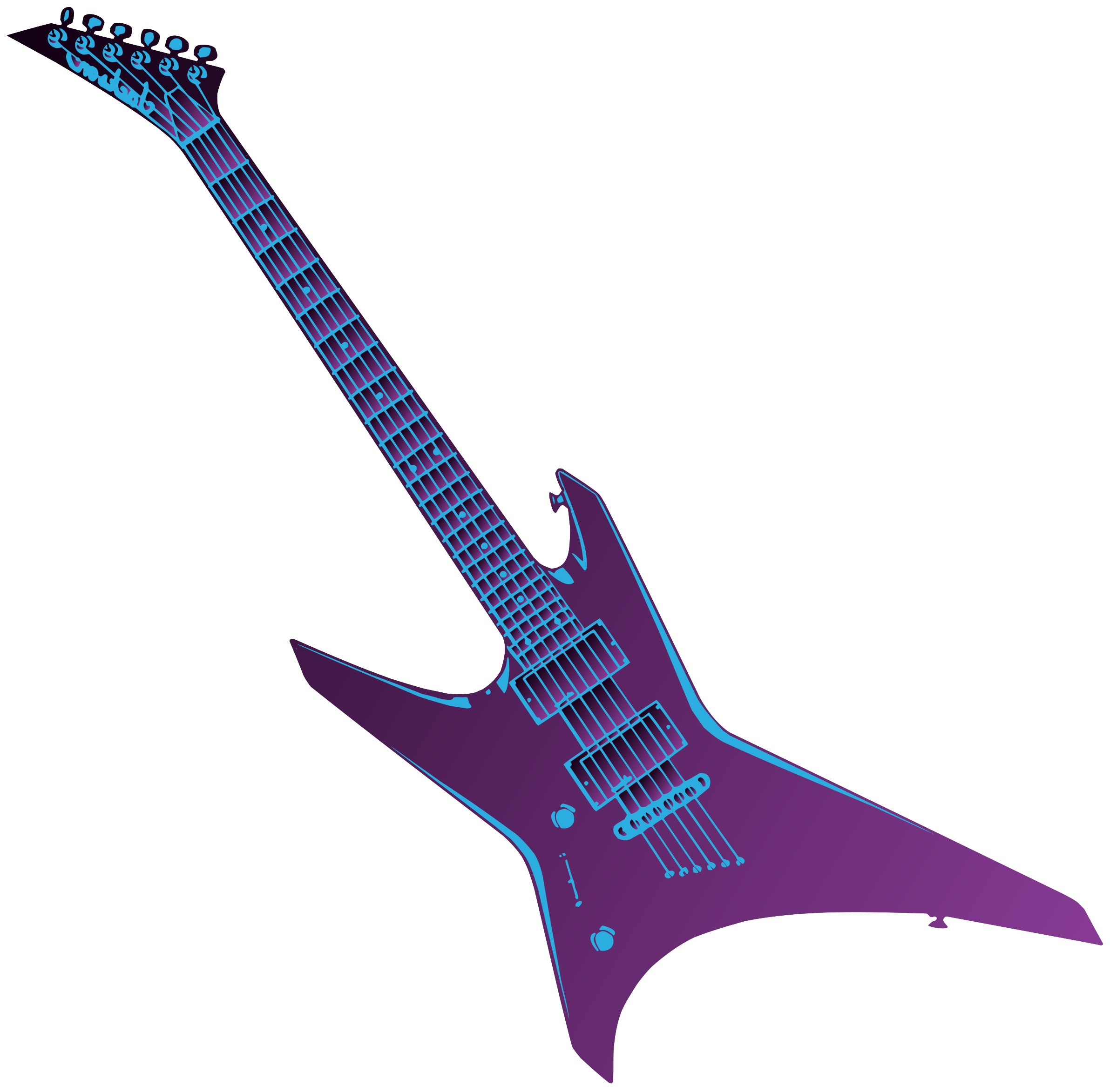 Free Metal guitar PNG with Transparent Background