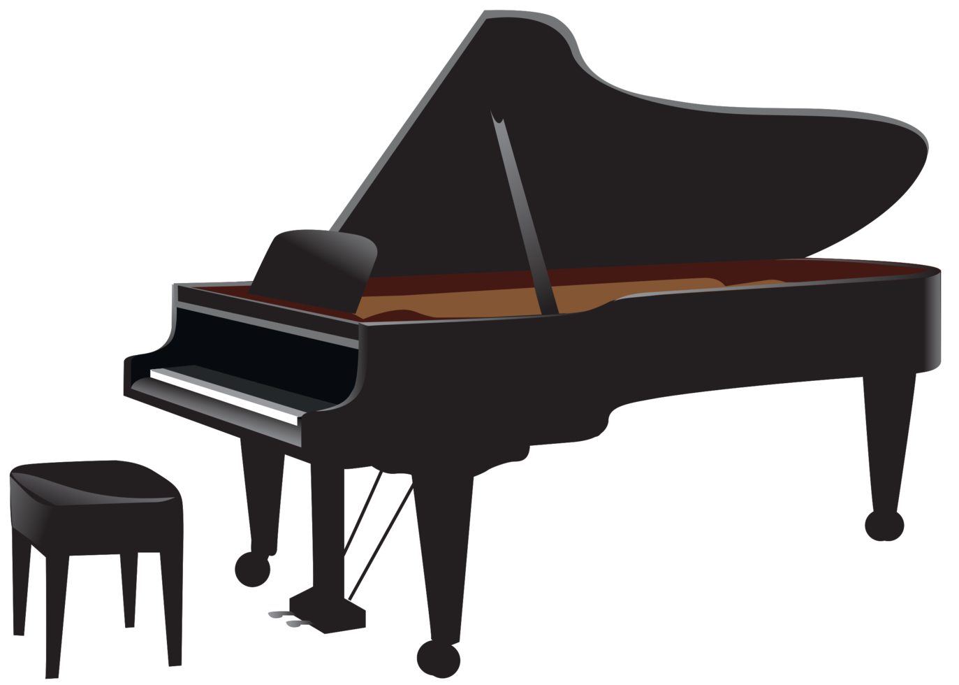 instrumento musical piano de cauda png