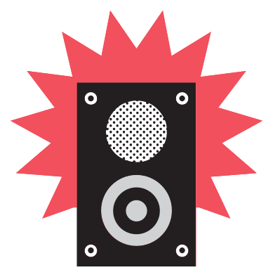 Rock music icon speaker png