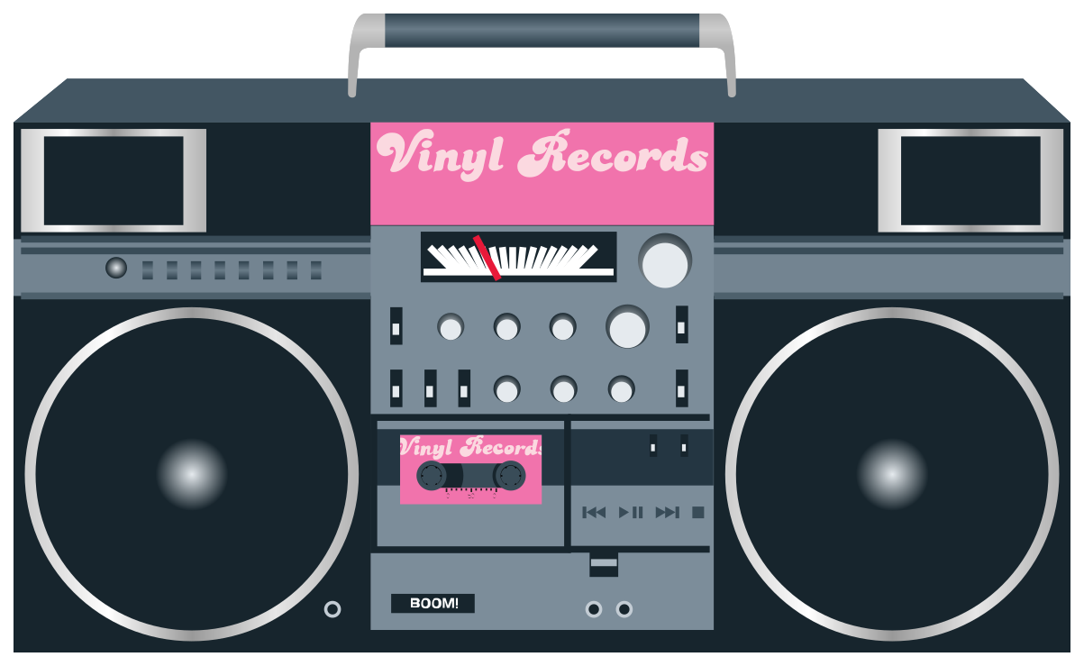 Music equipment retro radio cassette png