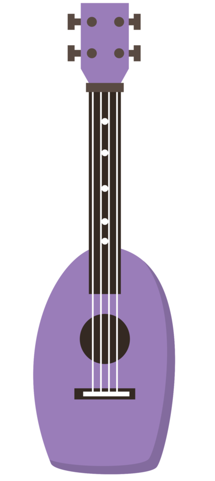 färgglada ukulele png