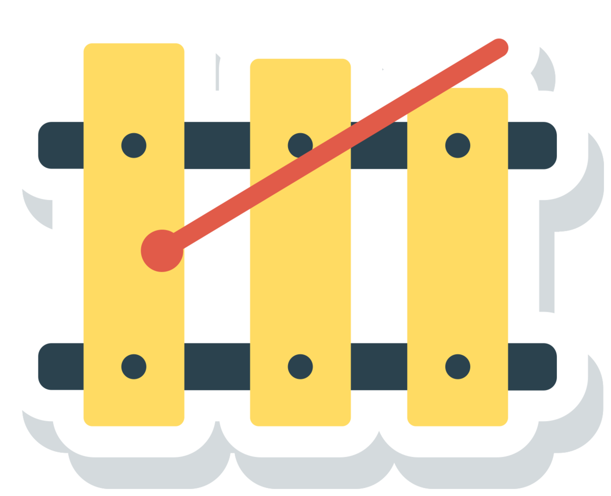 Music instrument icon xylophone png