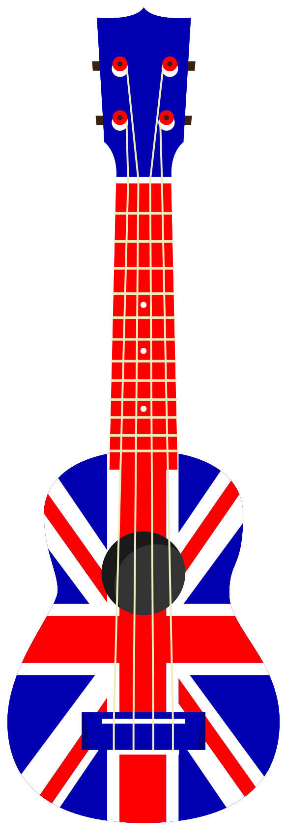 Ukulele flag theme england PNG