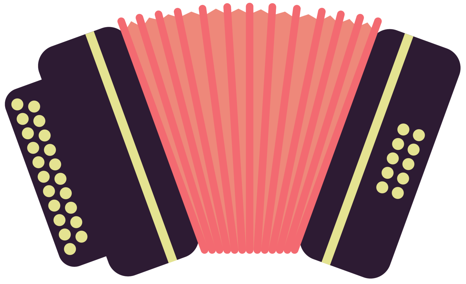 Russian music instrument accordion png