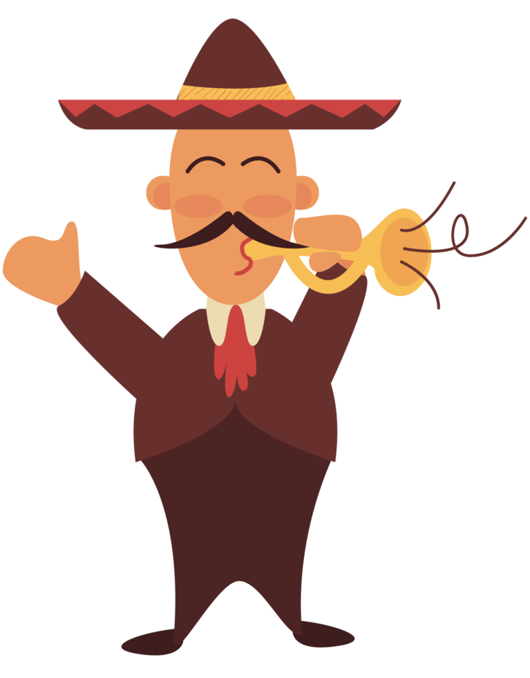 joueur de mariachi trompette png