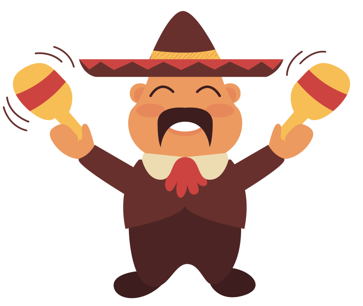 Mariachi player maraca png