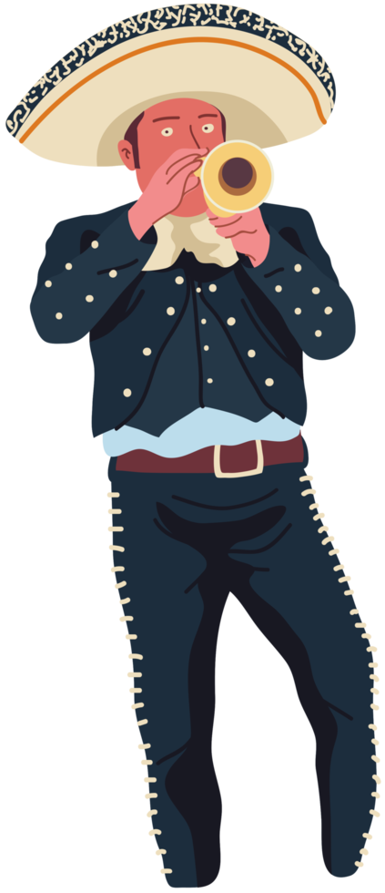 Mariachi player trumpet png