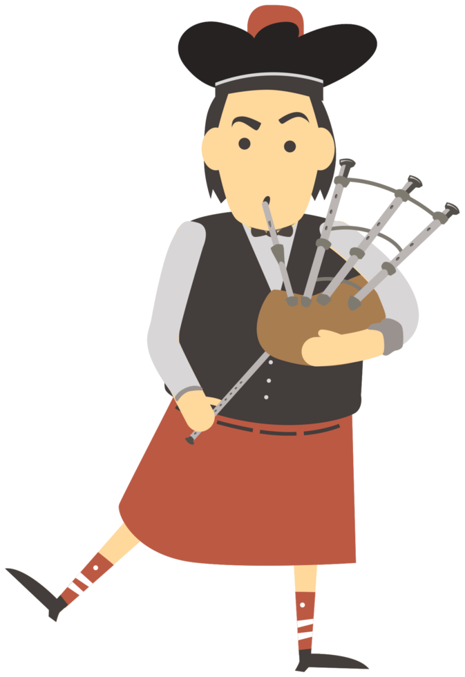 Bagpipes musician png