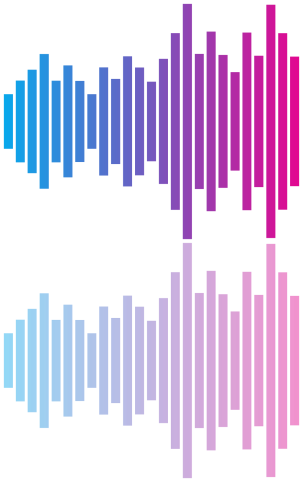 soundbar colorata con riflessione png