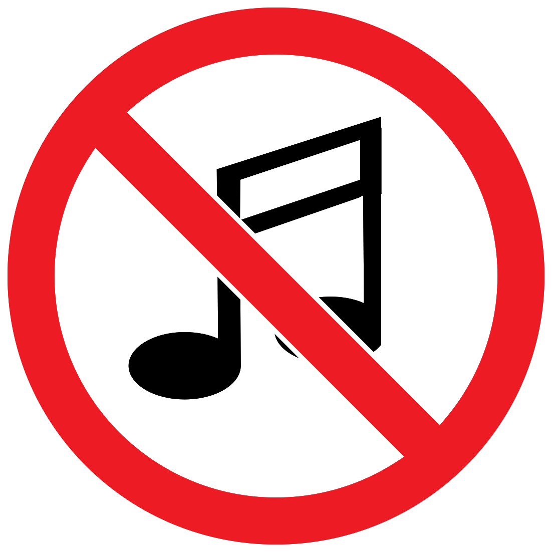 Prohibited sign no music 1207758 PNG