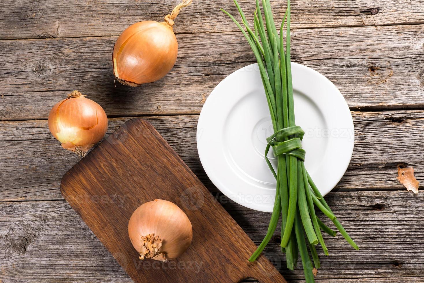 Chive and onion photo