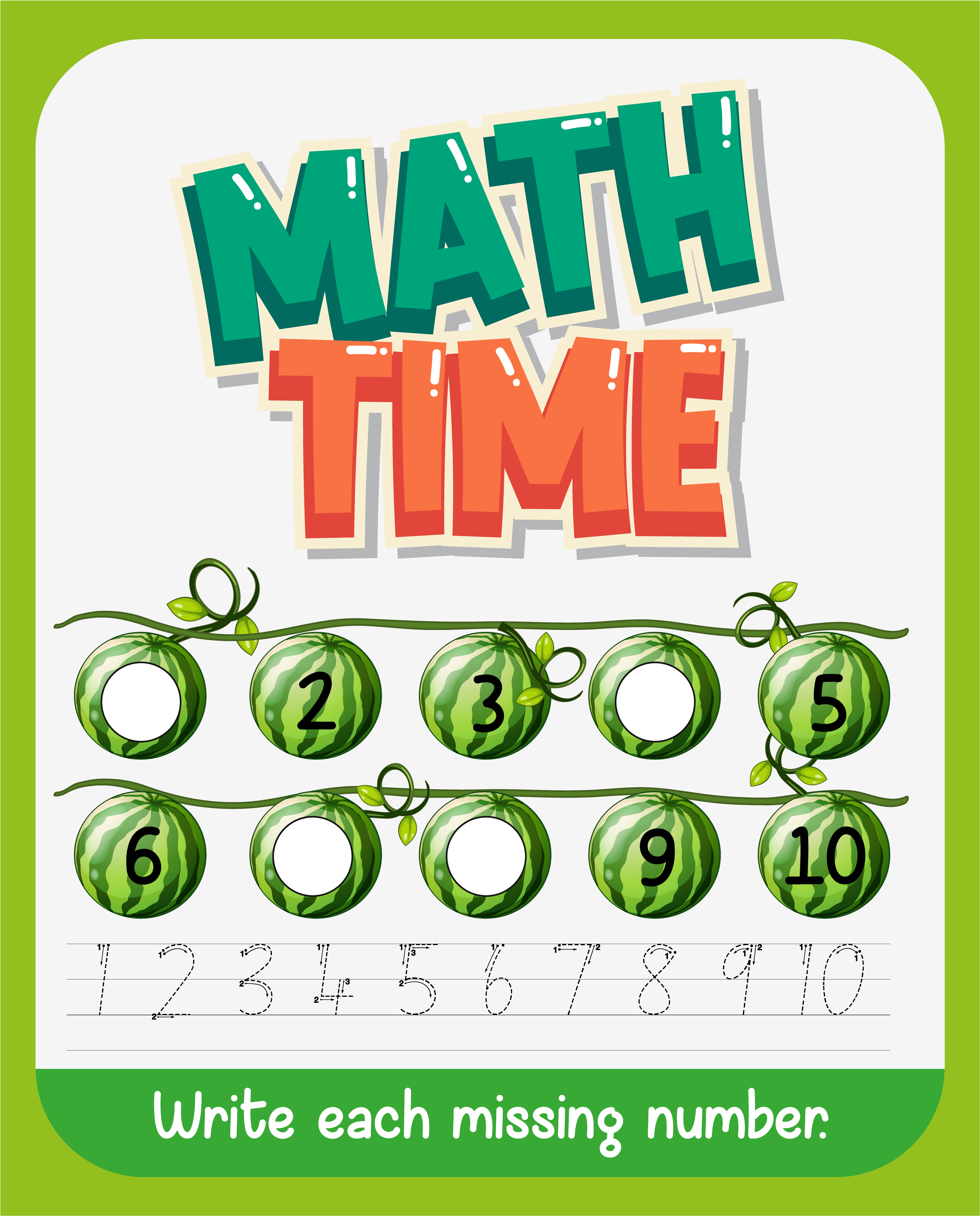 math time worksheet download free vectors clipart