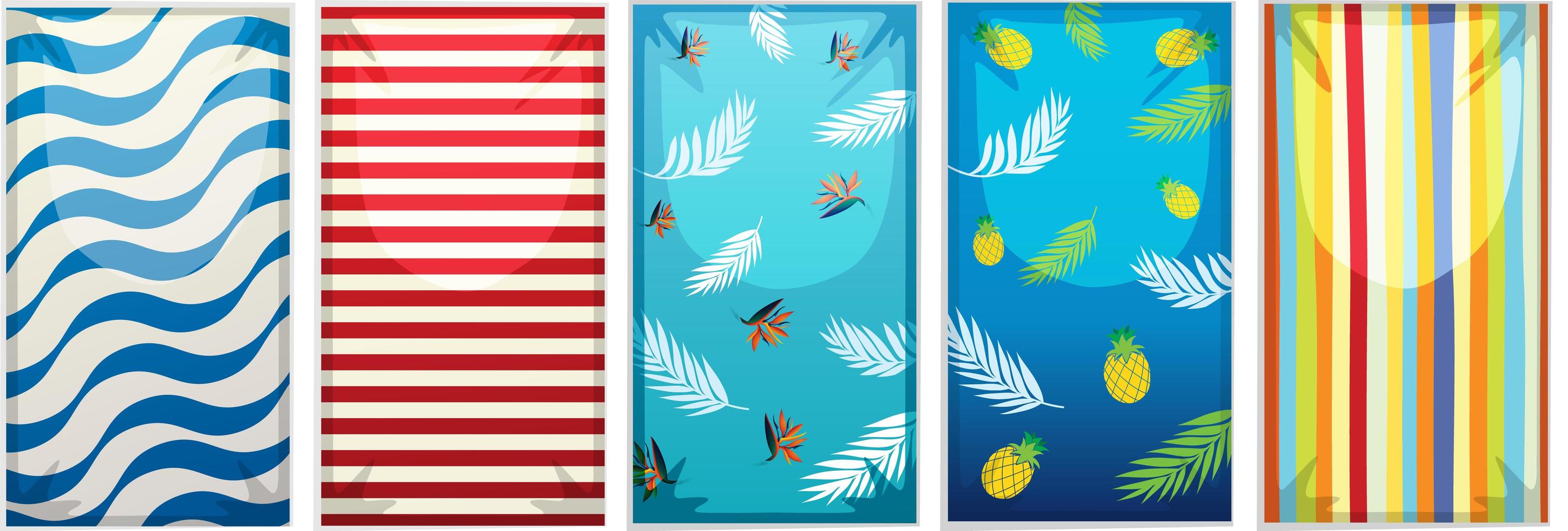 Beach Towel Set vector