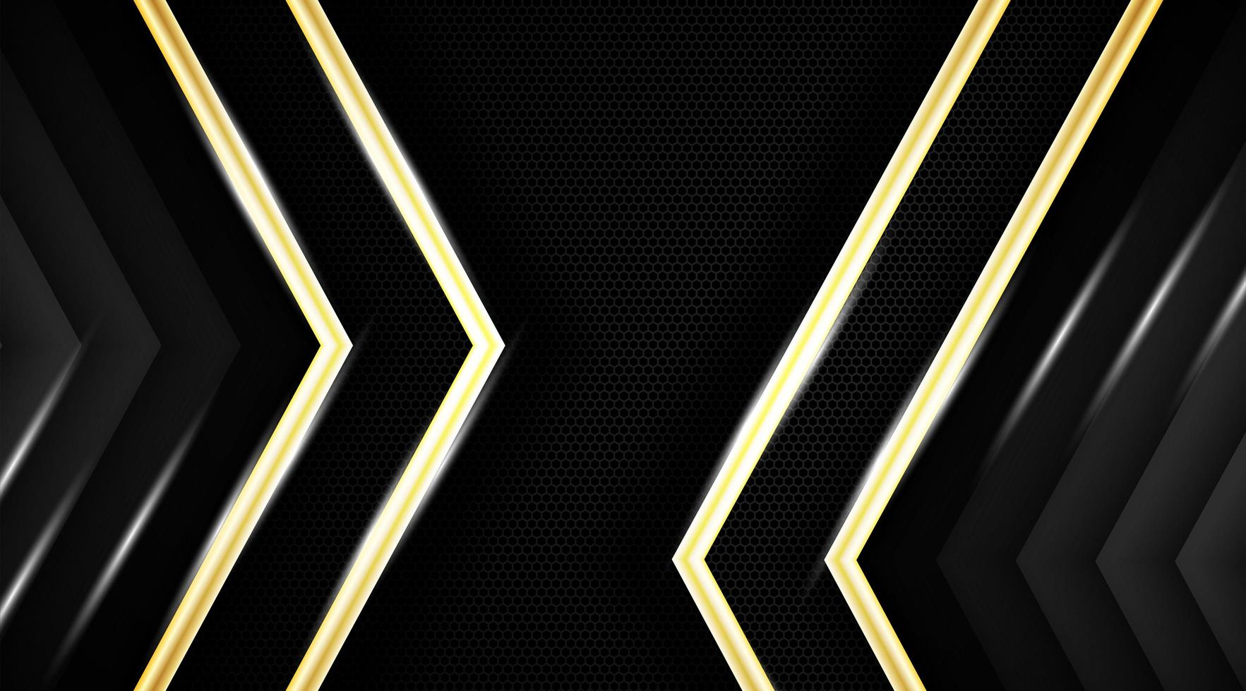 Abstract metal background with gold and sparkling lines vector