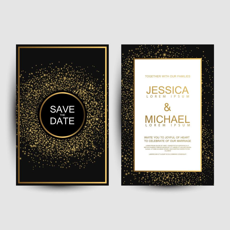 Sparkle Save The Date Cards vector