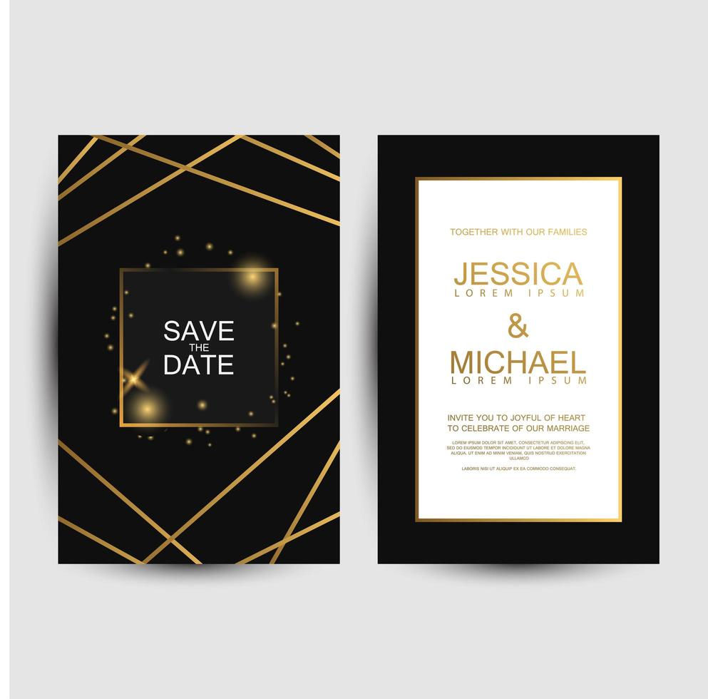 Luxury Save The Date Cards vector