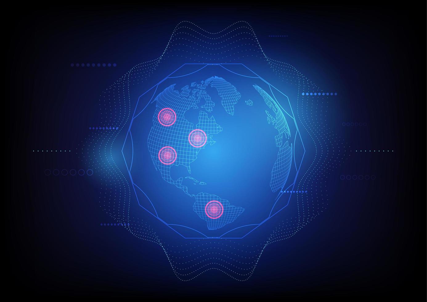 Abstract satellite global technology background  vector