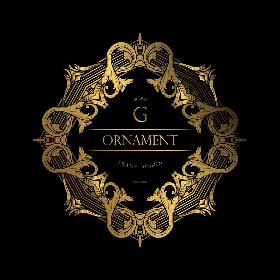 Gold vintage ornament  vector