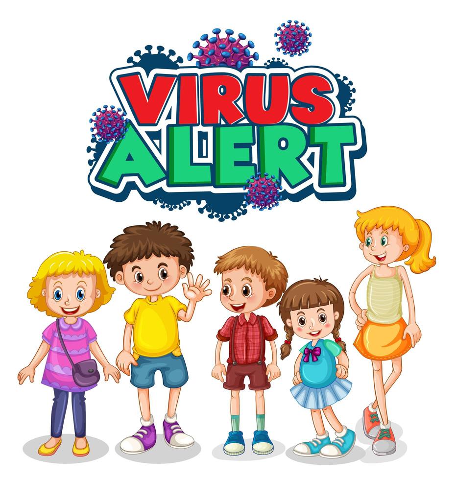 Virus alert sign vector