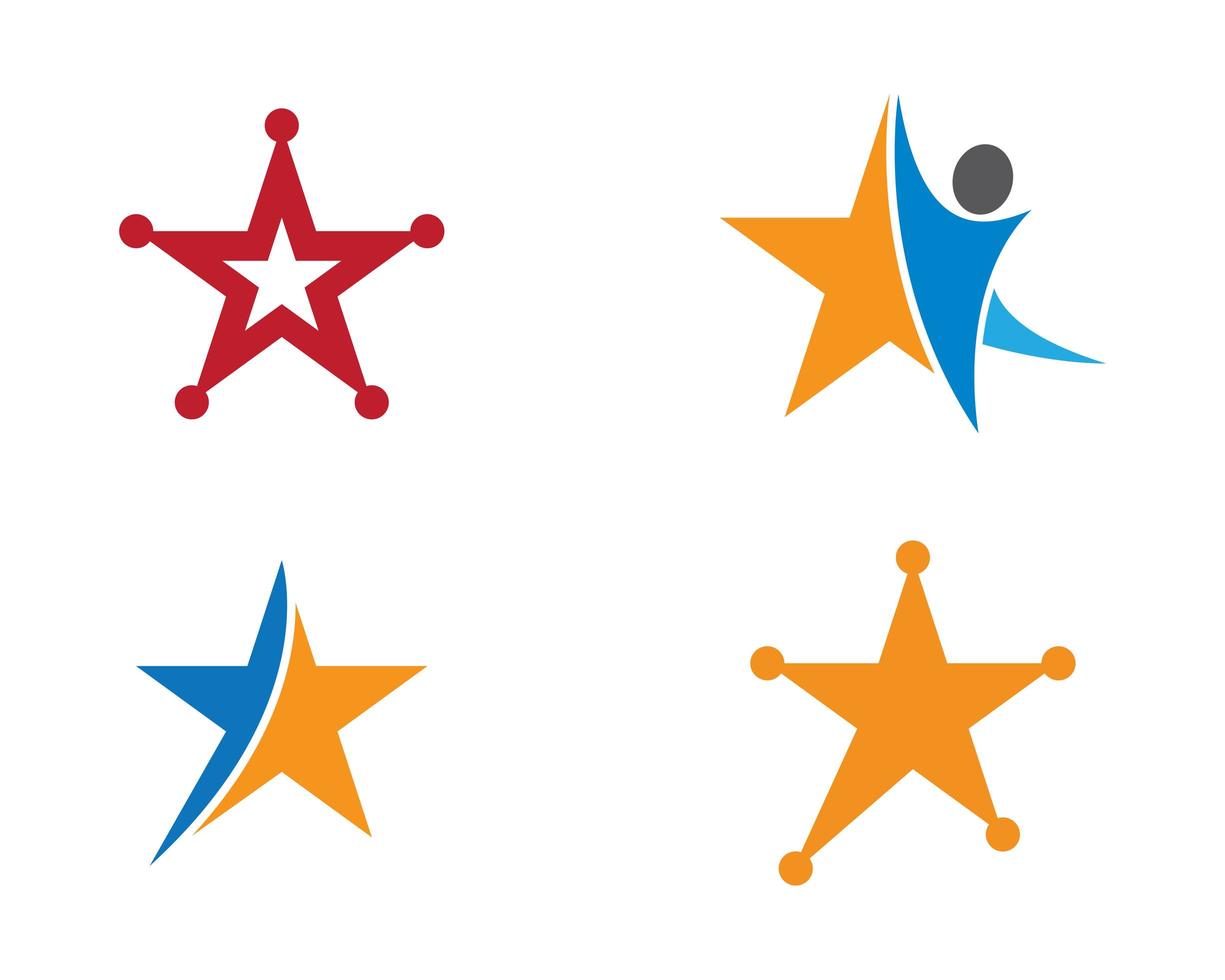 Abstract star symbols  vector