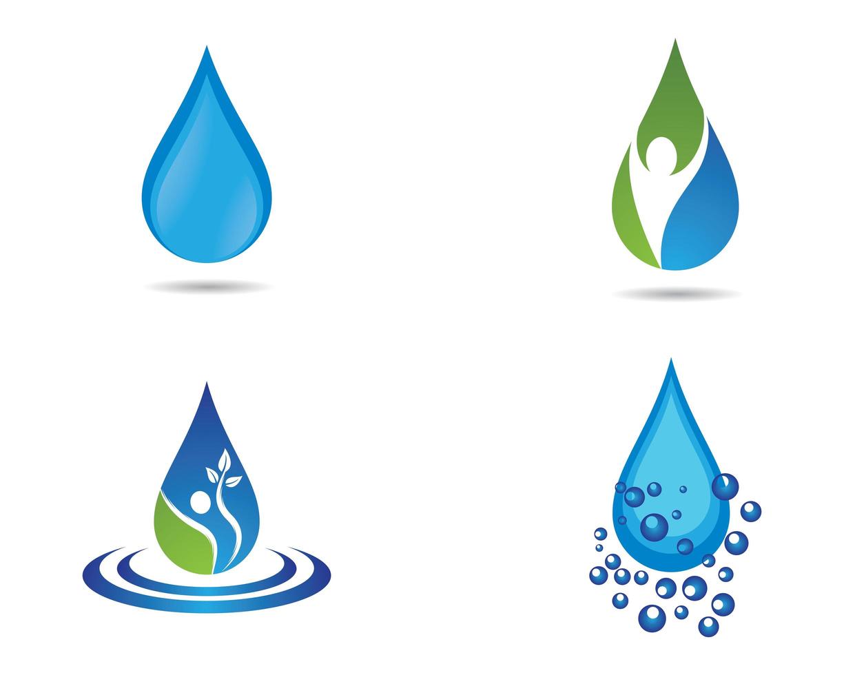 iconos de gota de agua vector