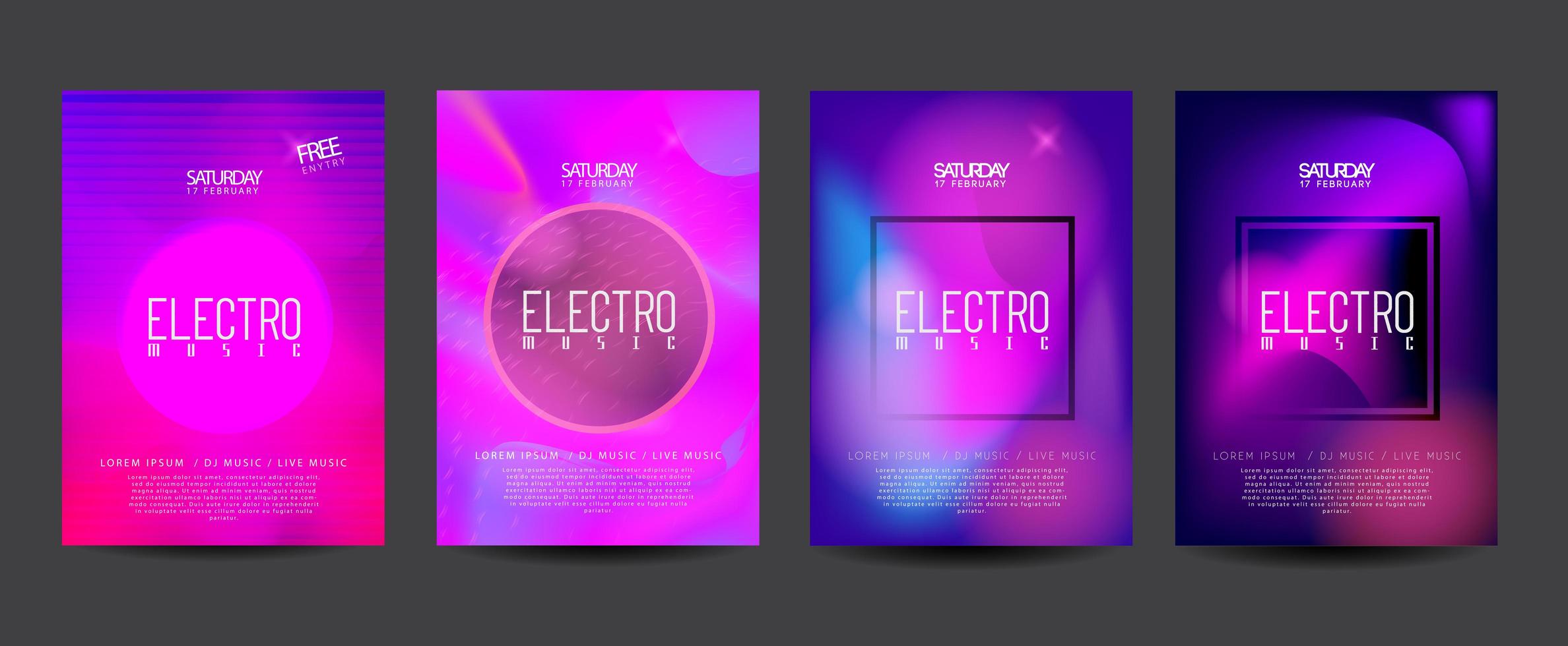 Electronic dance flyer vector
