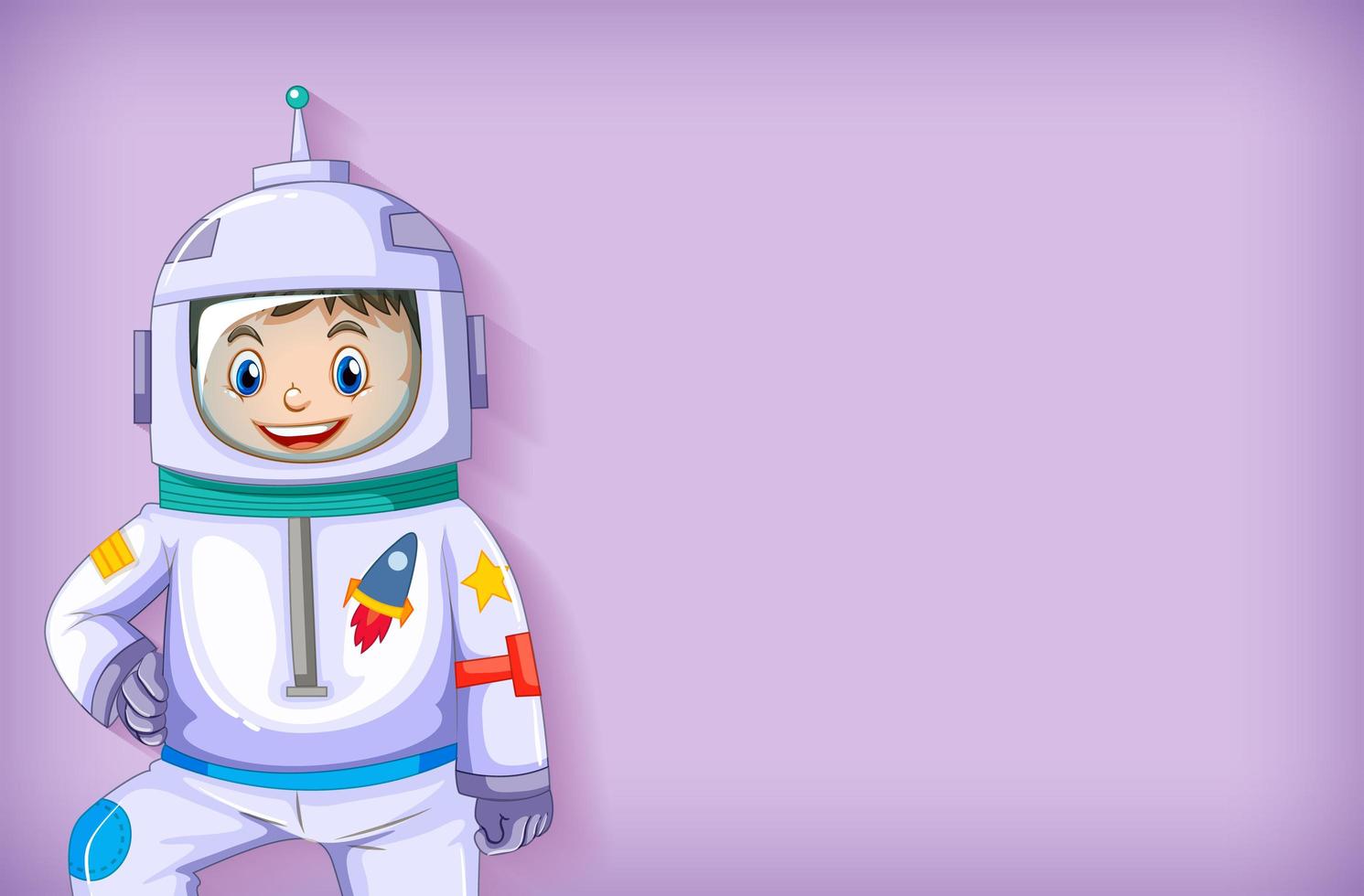 Kid Astronaut smiling vector