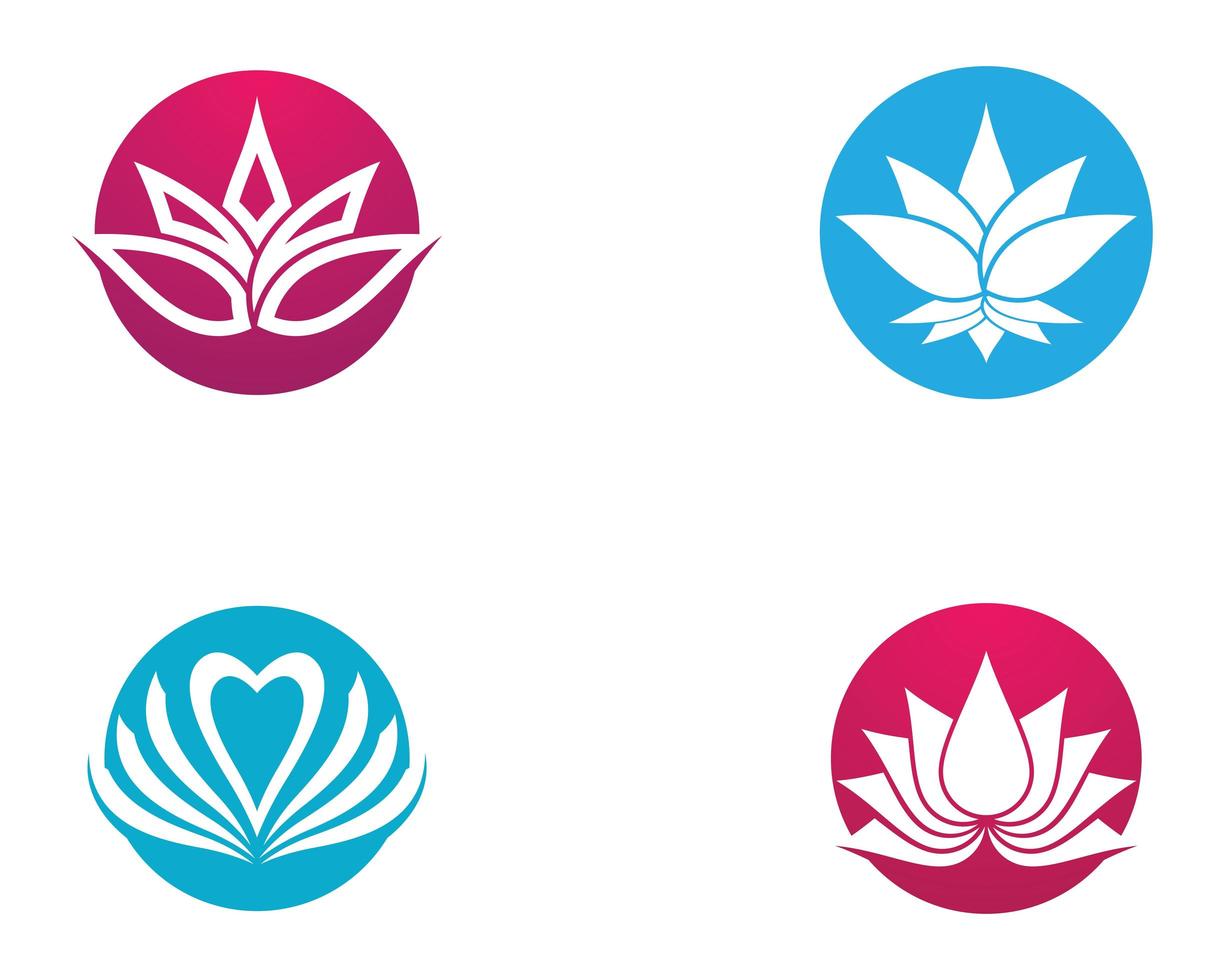 Lotus symbol set vector