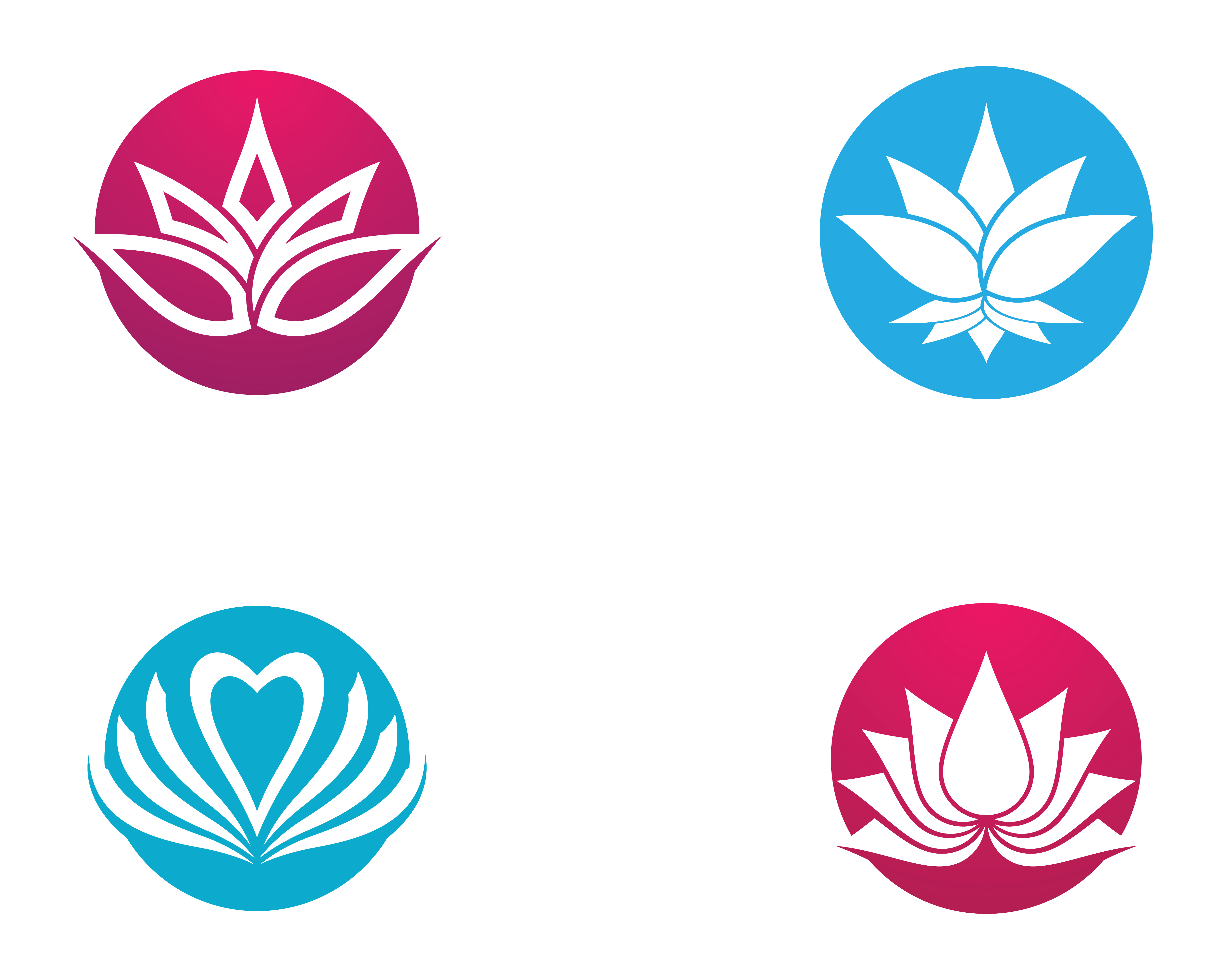 Lotus symbol set 1211411 Vector Art at Vecteezy