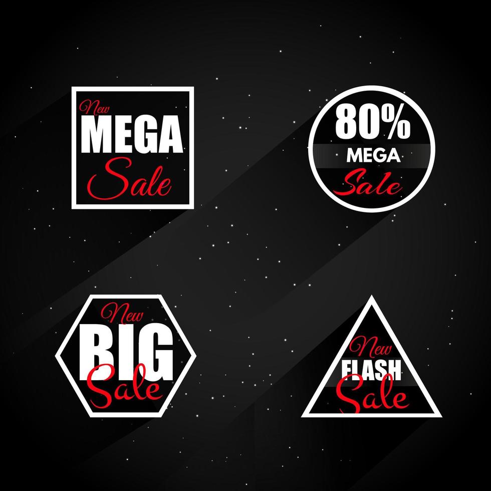 Mega Sale Badges vector