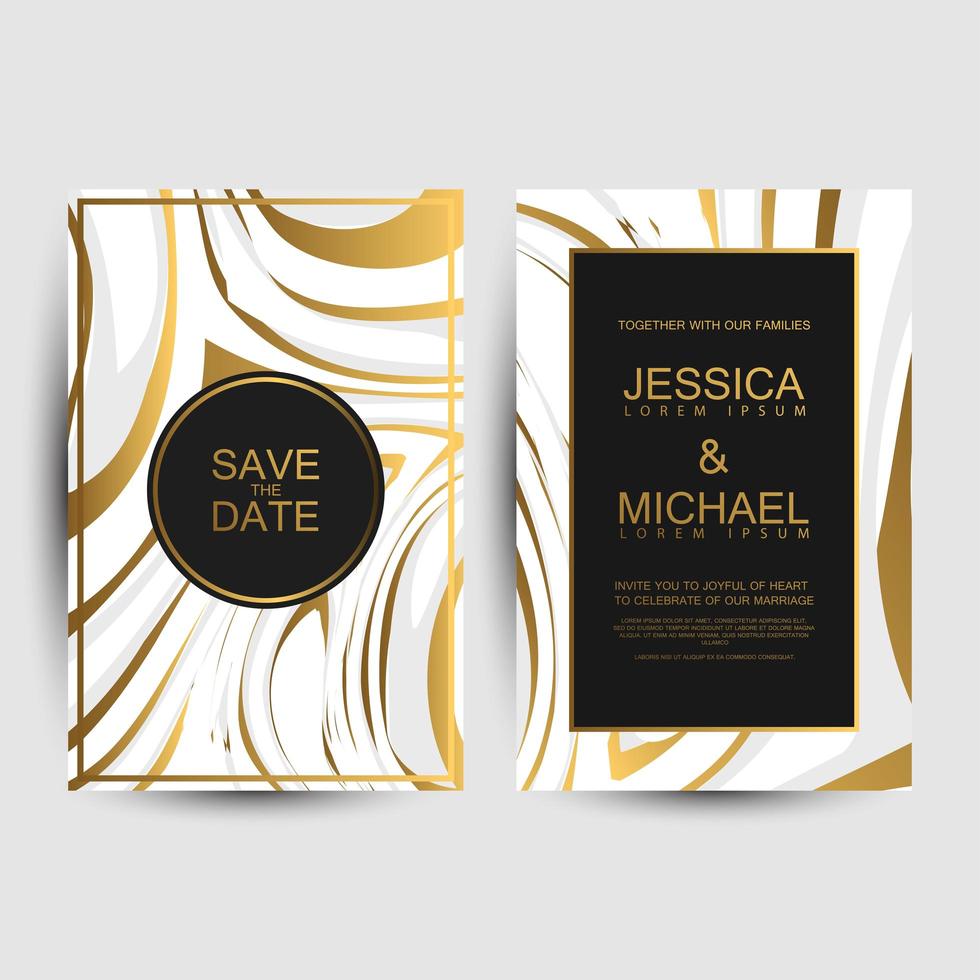 Liquid save the date invite vector