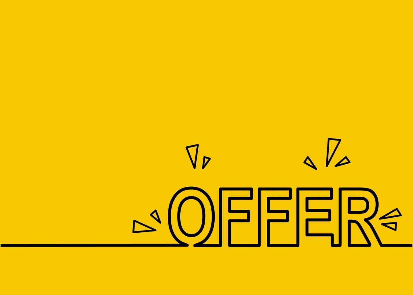 ''Offer'' on Line Background vector