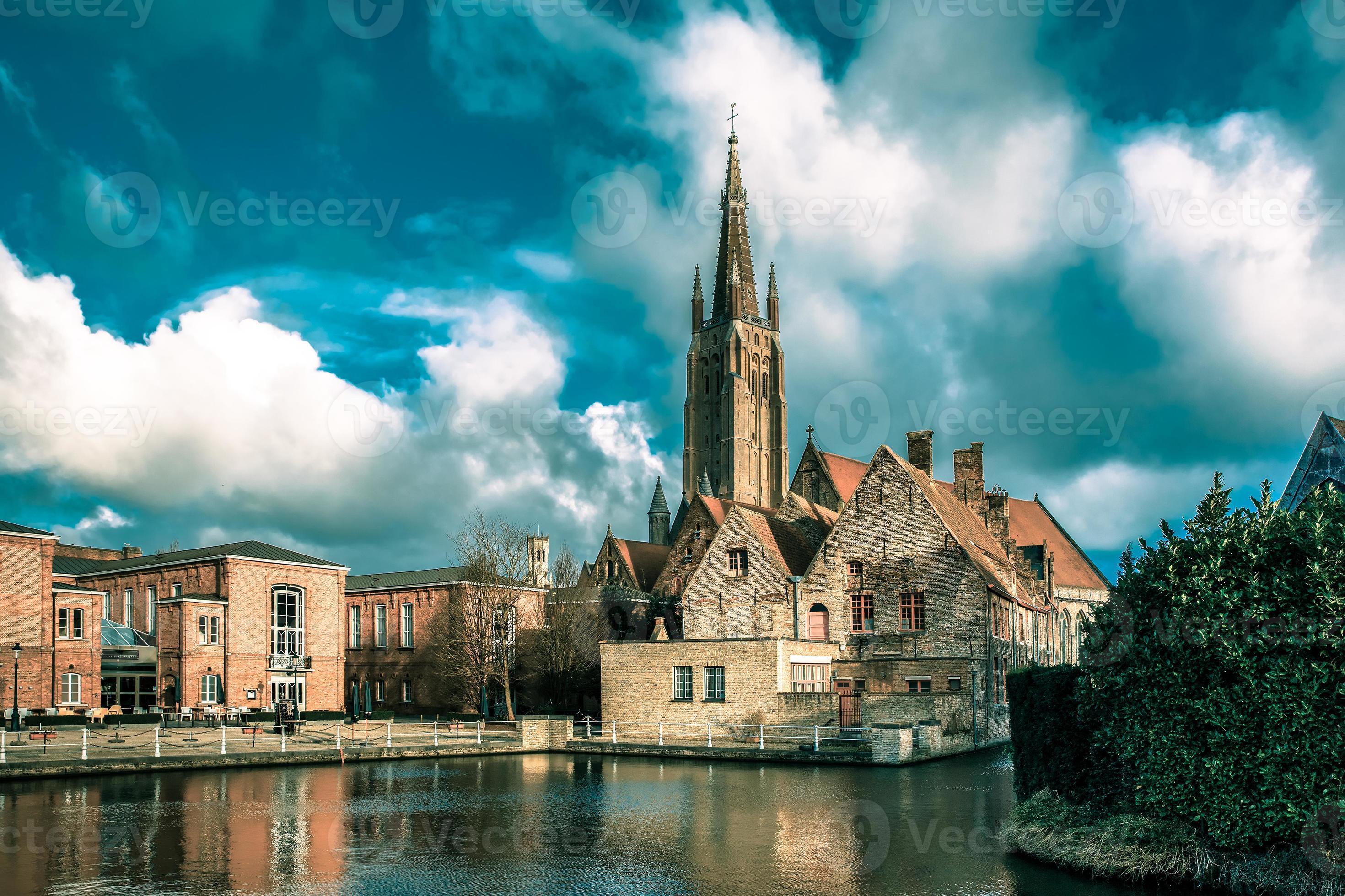 The Picturesque City Landscape In Bruges Belgium 1211605 Stock Photo At Vecteezy