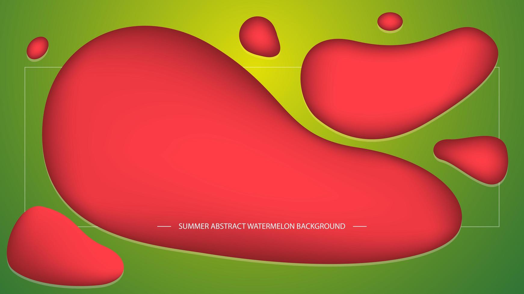 Summer abstract red and green watermelon background  vector