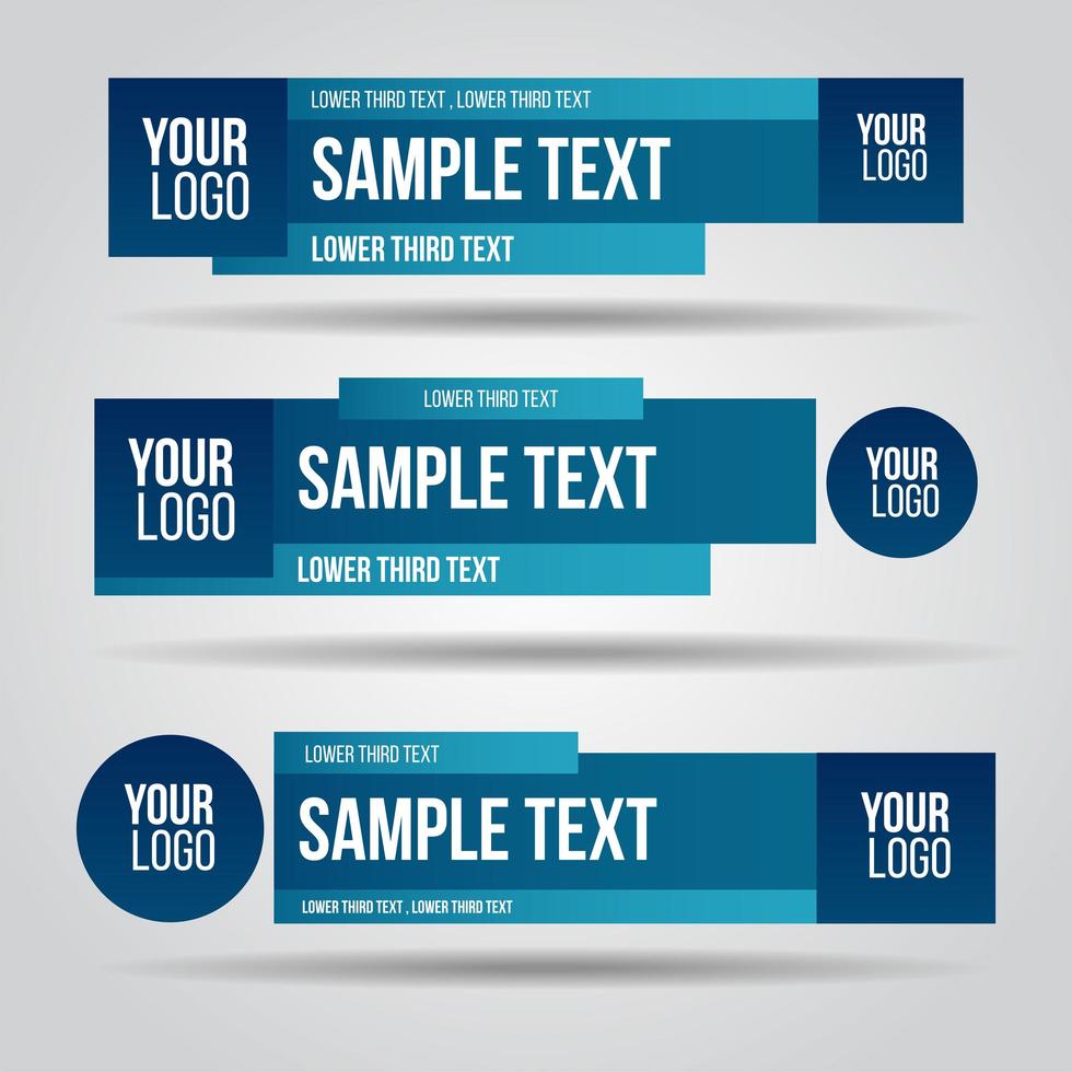 Contemporary set of banners vector