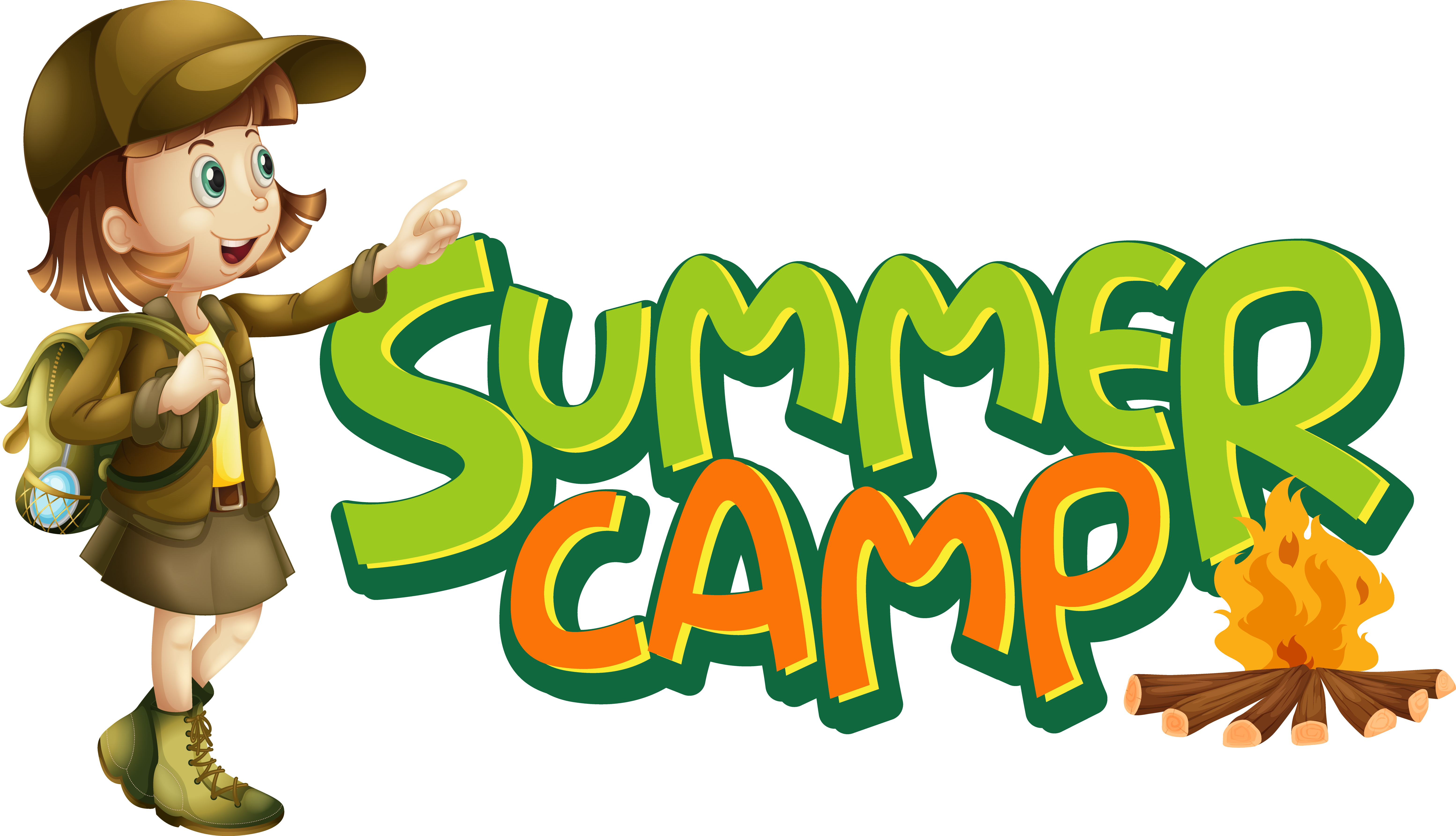 Font design for word summer camp with girl and campfire 1211802 Vector Art at Vecteezy Font design for word summer camp with girl and campfire 1211802 Vector Art at Vecteezy