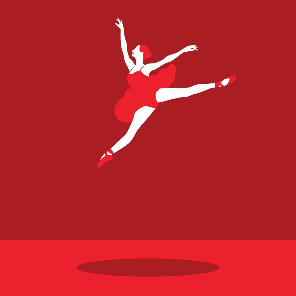 Ballerina Jumping in the Air vector