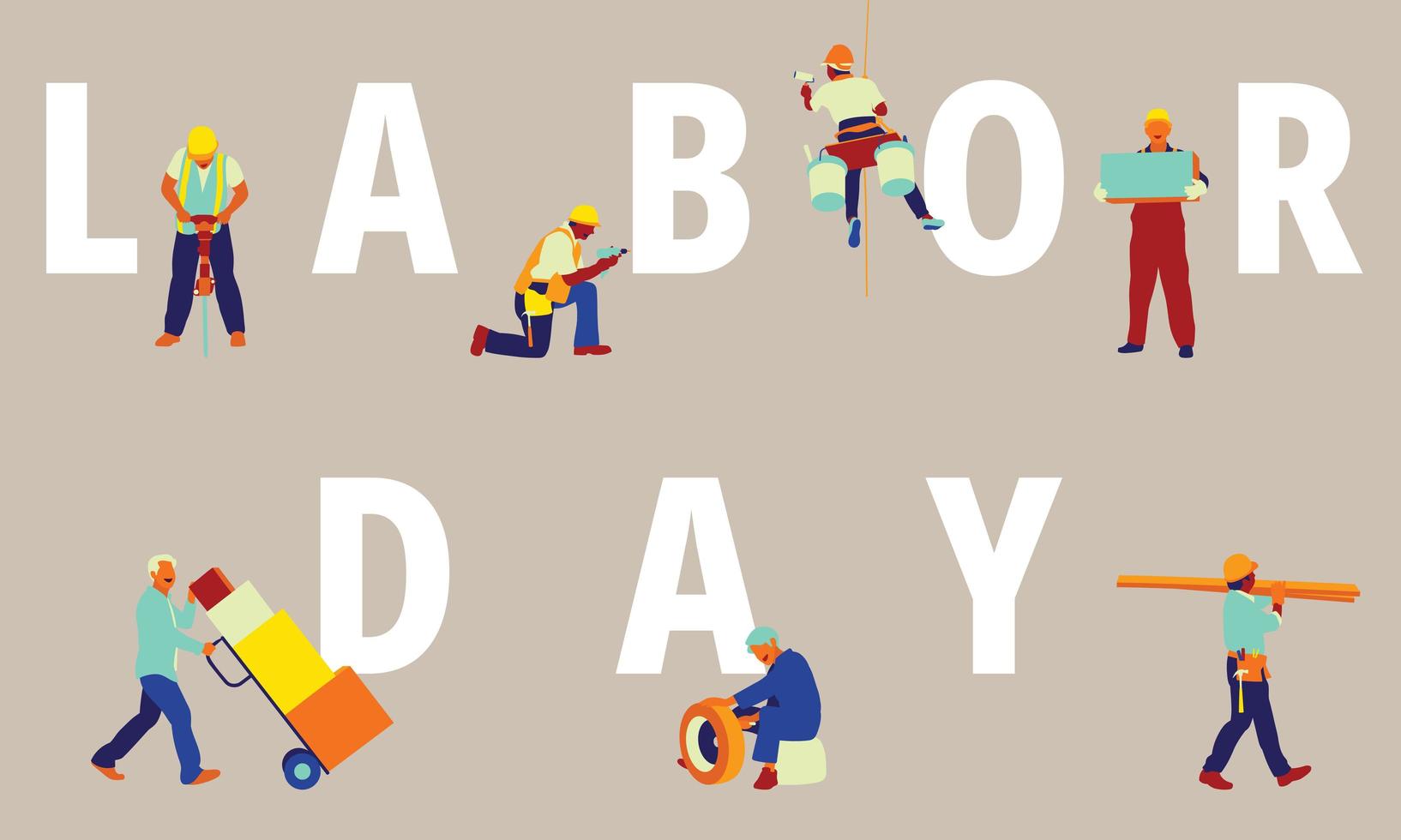 Labor day background vector