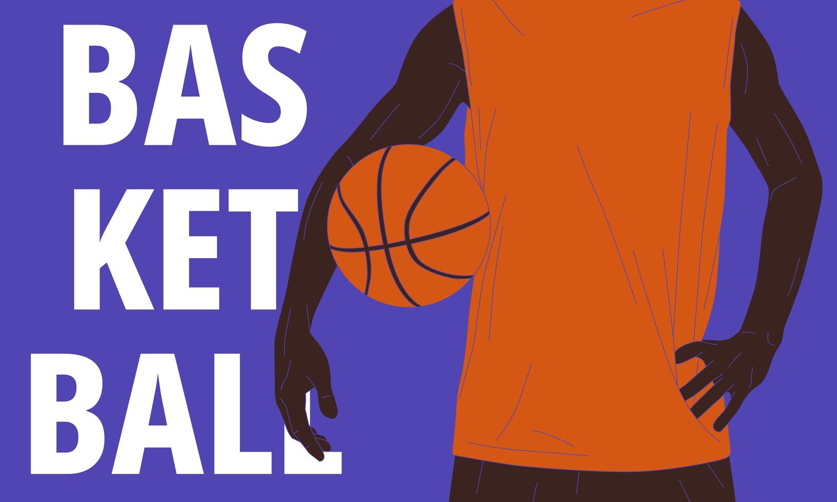 jugador de baloncesto con texto vector