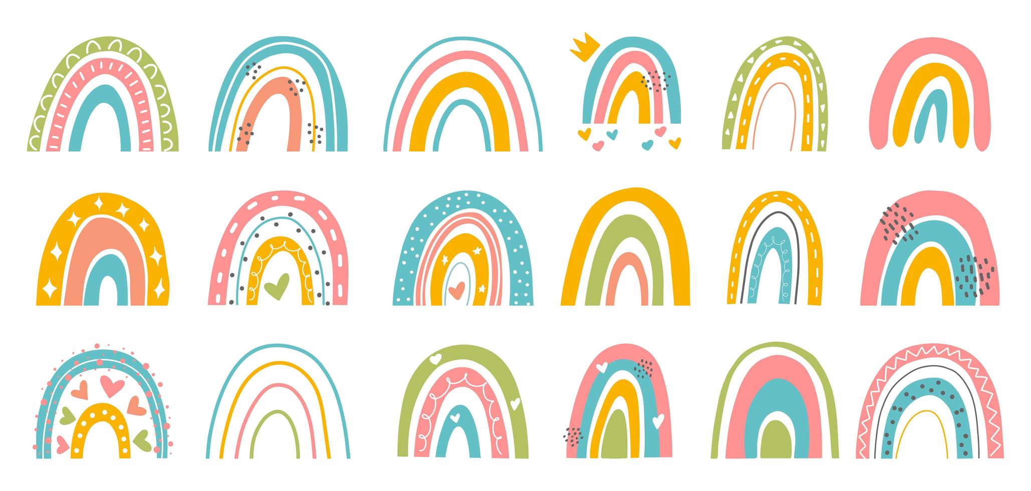 Abstract rainbow set vector