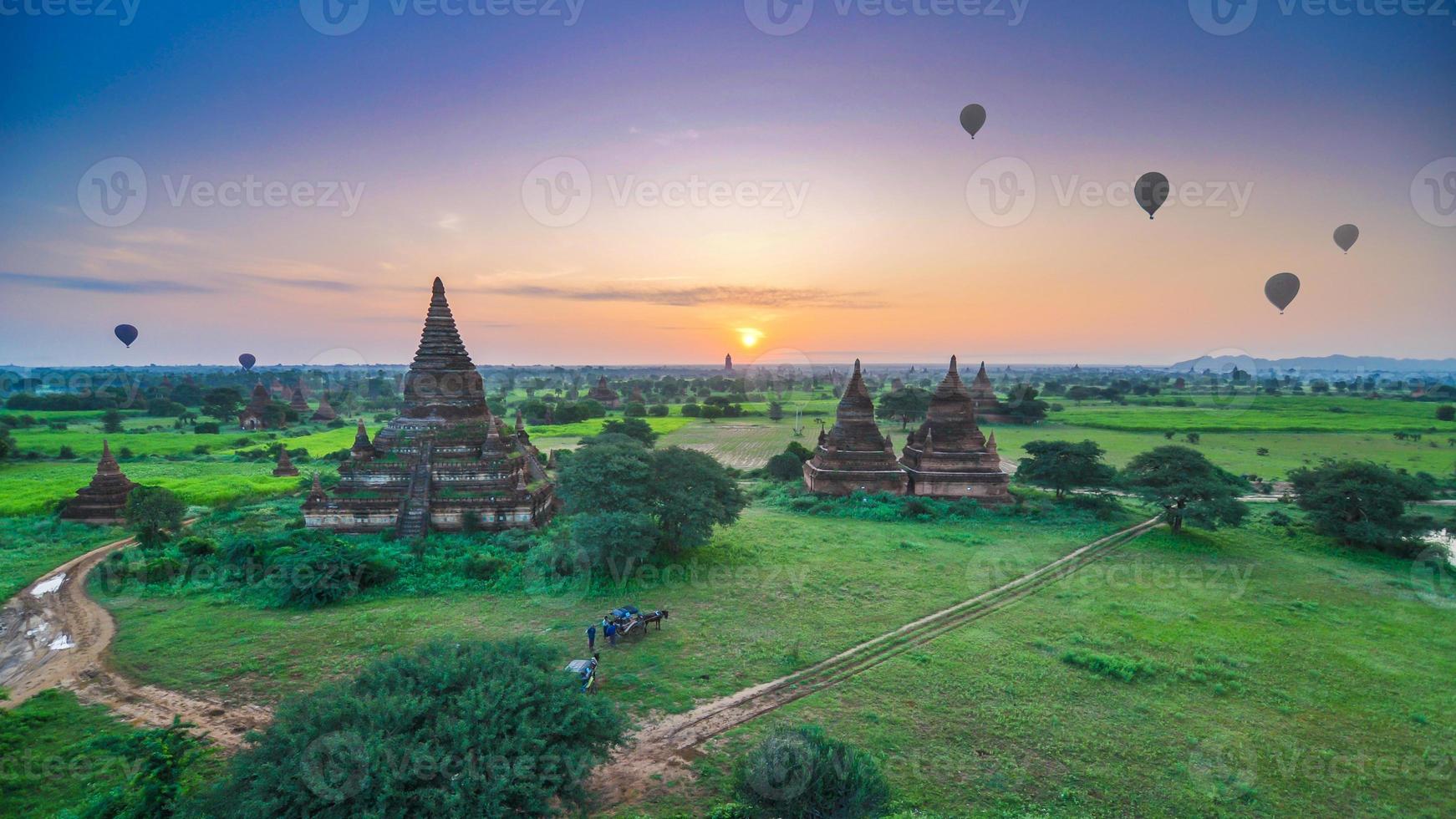 Sunrise at Bagan, Myanmar photo