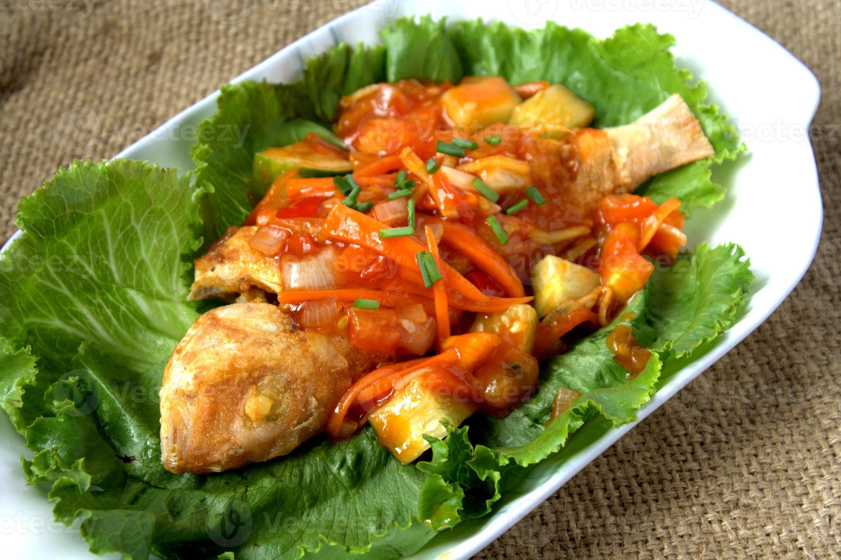 Sweet and sour fish 1212380 Stock Photo at Vecteezy