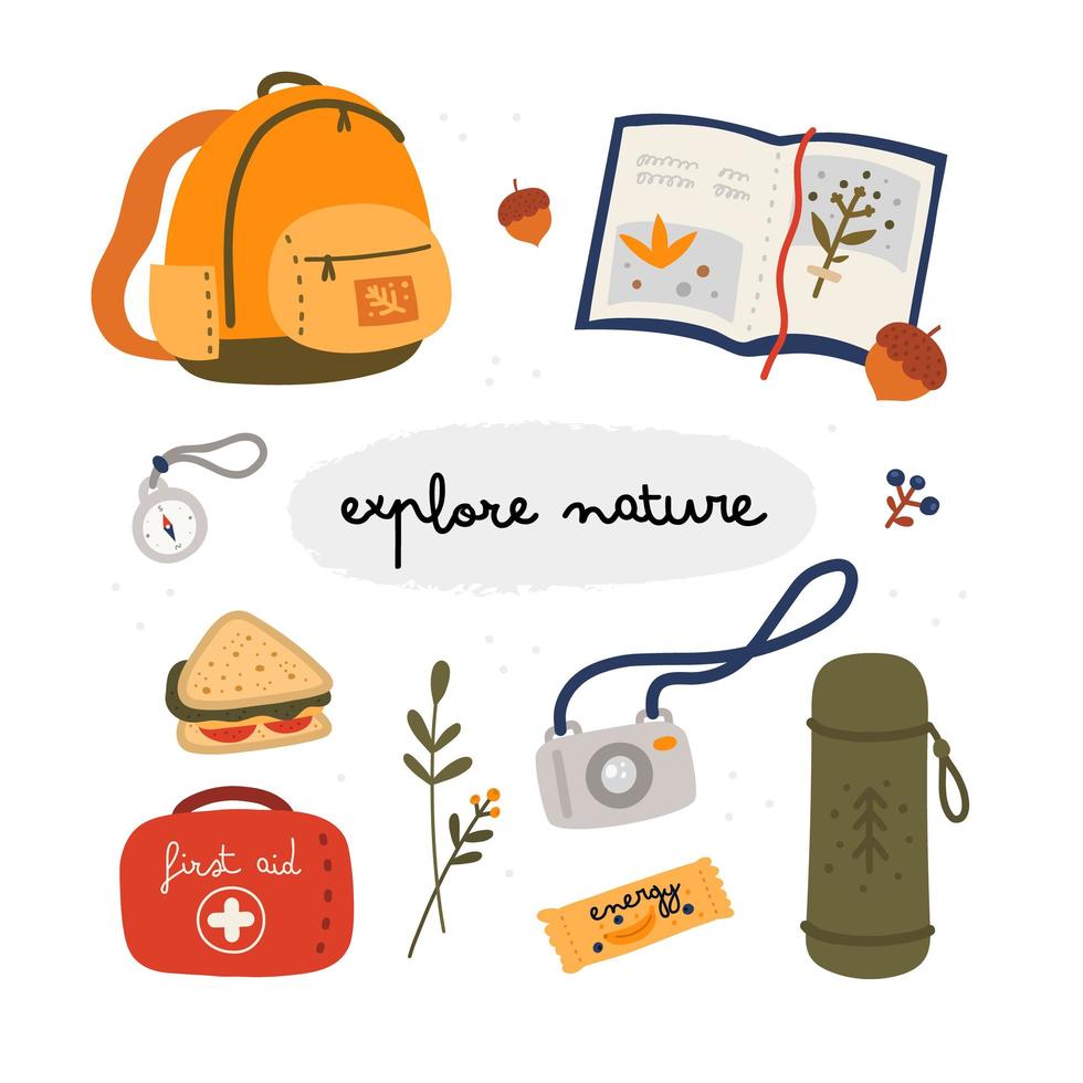 Explore nature collection vector