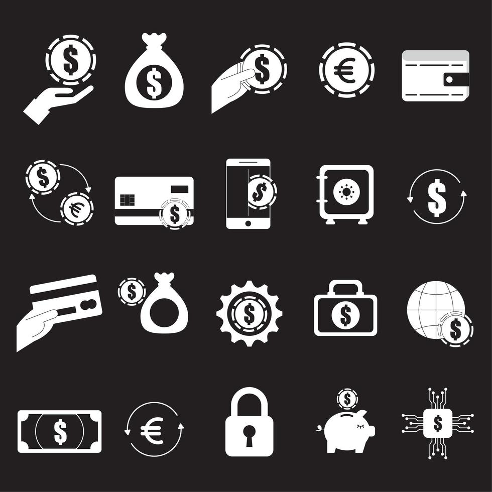 Bundle of Economy and Finances Icons vector