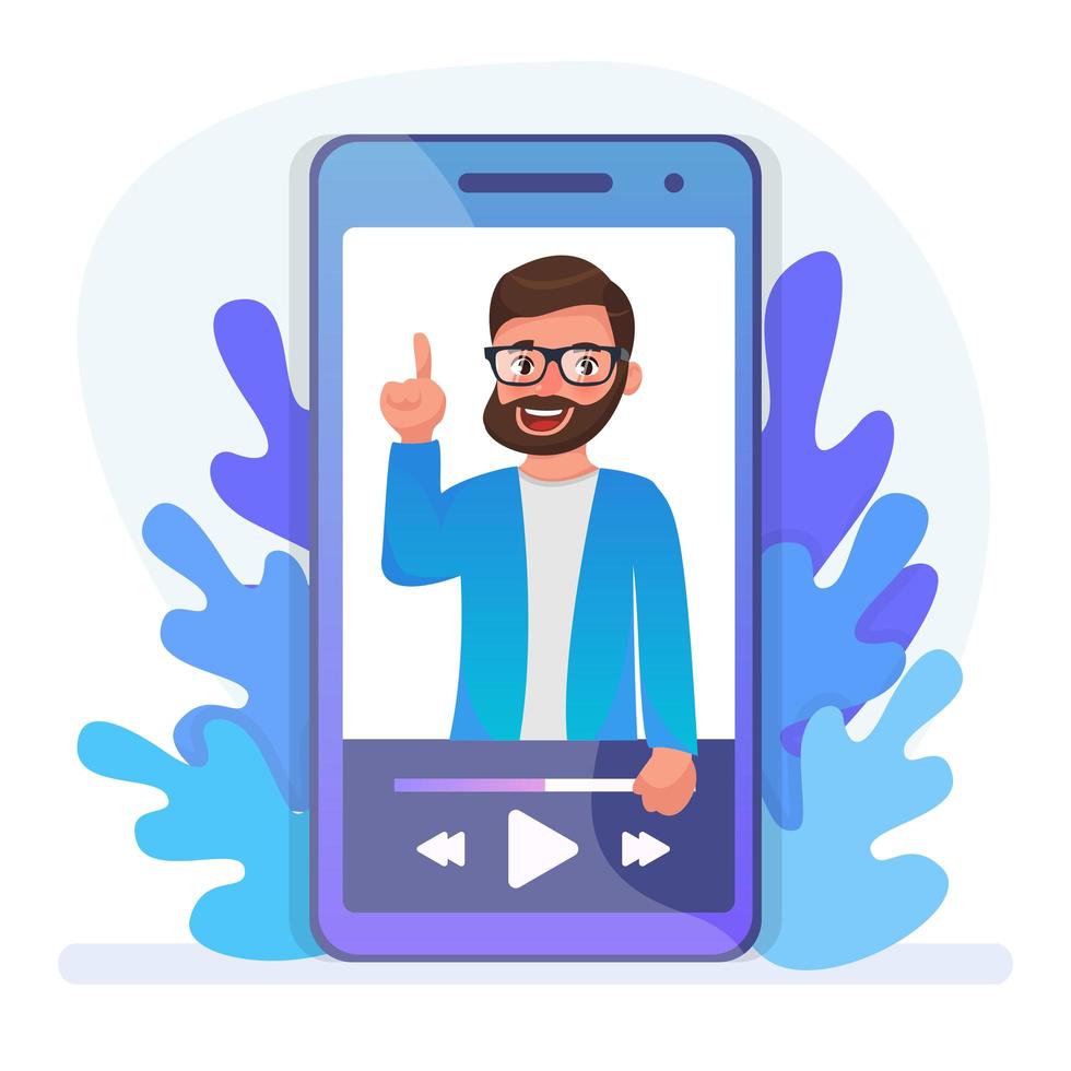 Mobile lecture design vector