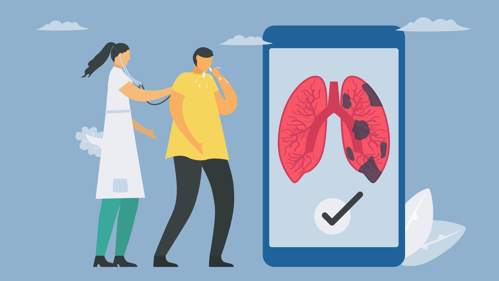 Mobile technology for lung diagnostic  vector