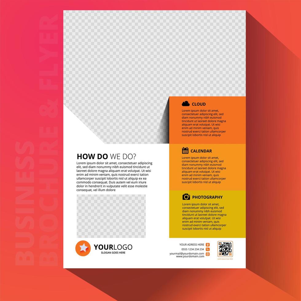 Informational Flyer Template  vector