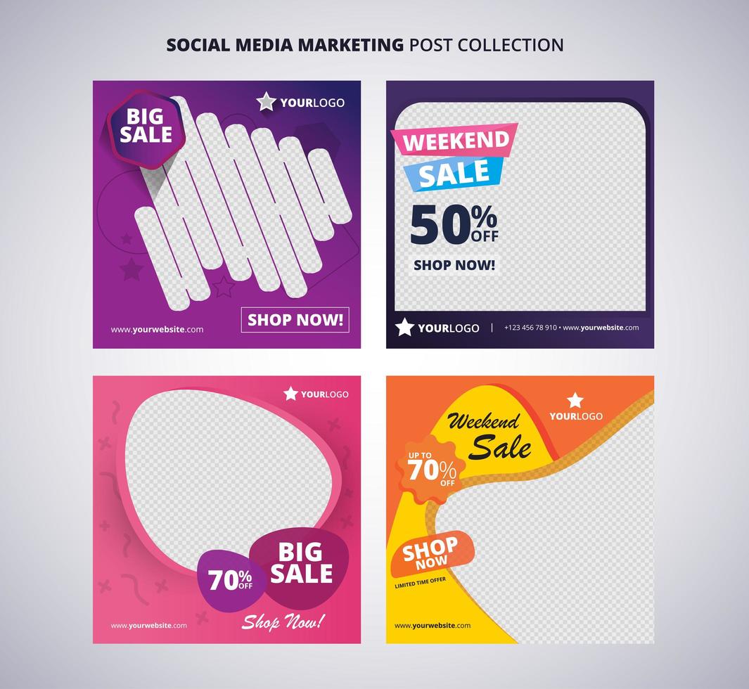 Colorful Social Media Marketing  vector