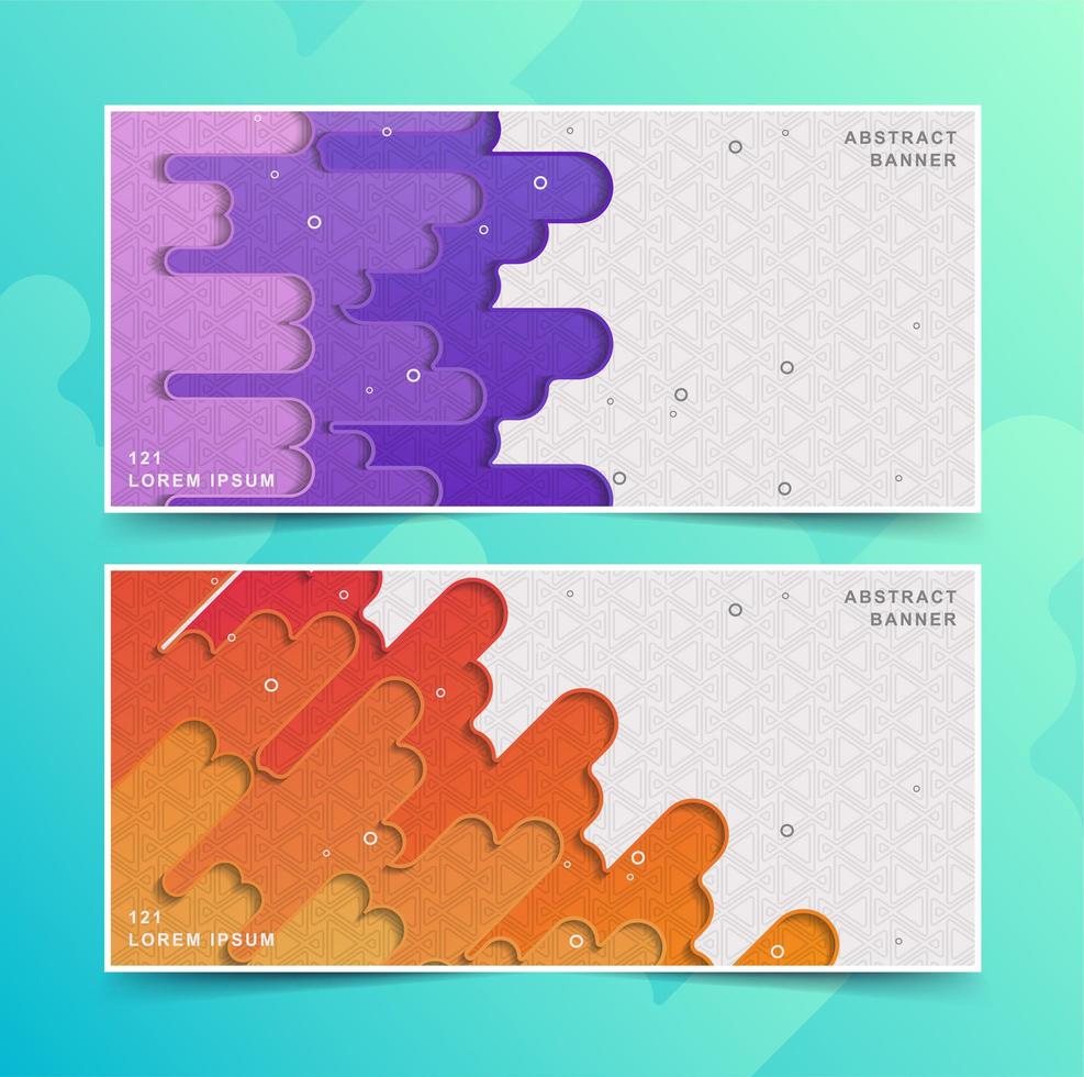 Colorful Flow Abstract Banner Designs vector