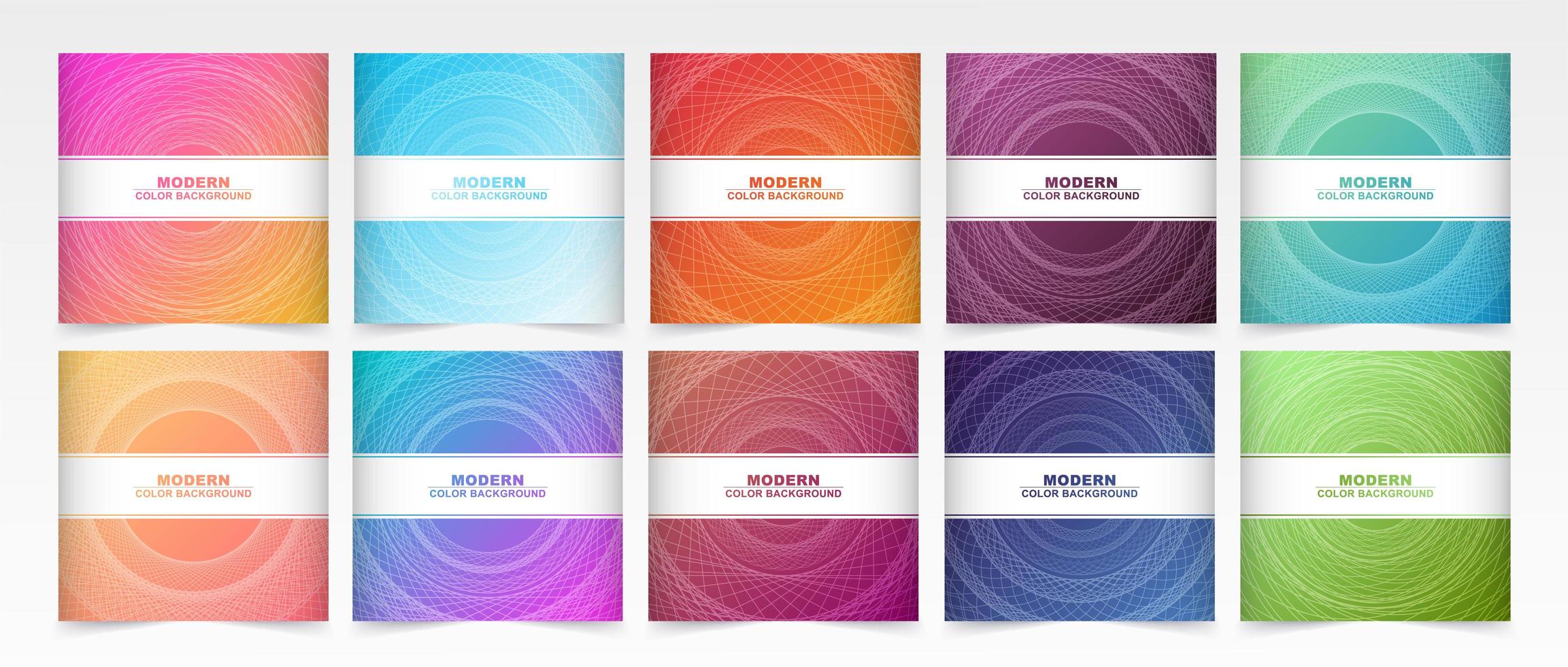 Colorful Geometric Concentric Circles Covers vector